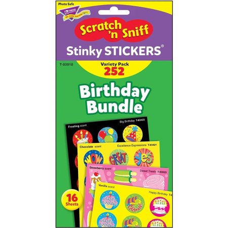 TREND ENTERPRISES Birthday Scratch N Sniff Stinky Stickers TEPT83918